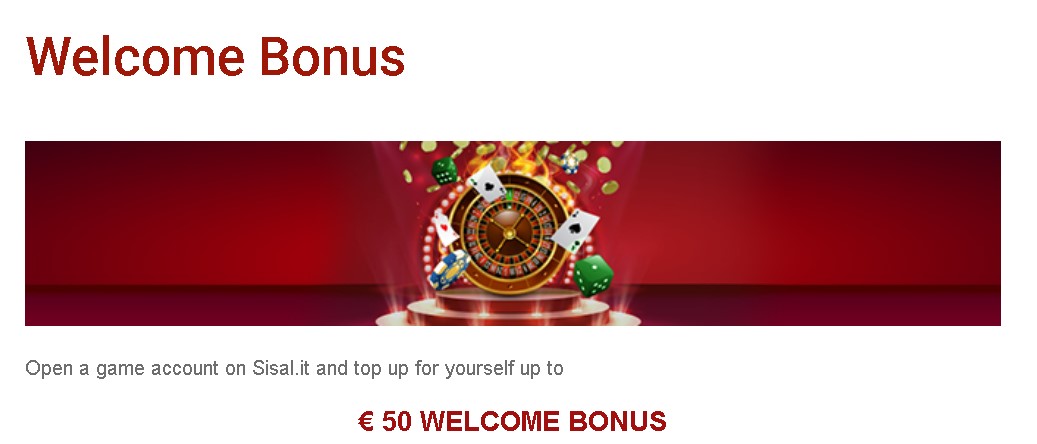 Sisal casino welcome bonus